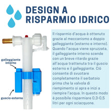 Carica l'immagine nel visualizzatore di Gallery, Galleggiante Cassetta WC, Valvola di Riempimento per Cassette Esterne