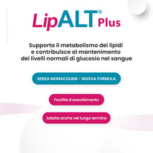 Carica l'immagine nel visualizzatore di Gallery, Lipalt Plus - Integratore Senza Monacolina K - Integratore a Base di Coenzima Q10, Bergamotto, Carciofo e Policosanoli -
