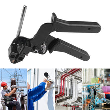 Carica l'immagine nel visualizzatore di Gallery, Gvolatee Pistola per Fascette Inossidabile Acciaio Carbonio, Pinza Fascette Metalliche Strumento Serraggio, Pinza per St