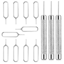Carica l'immagine nel visualizzatore di Gallery, 10 aghi per scheda SIM, strumento di rimozione della scheda SIM, supporto per schede SIM, spillo, strumento di rimozione