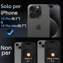 Carica l'immagine nel visualizzatore di Gallery, JETech Pellicola Fotocamera per iPhone 15 Pro/15 Pro Max, Titanio Nero