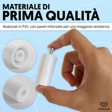 Carica l'immagine nel visualizzatore di Gallery, 8 Fermi Per Tapparelle Bianchi 40 Mm Per Tapparelle Pvc Con Struttura Rinforzata, Ogni Fermo Finestra Comprende Tutto Il