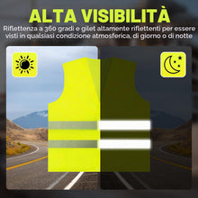 Carica l'immagine nel visualizzatore di Gallery, Set di 5 Gilet Alta Visibilità Giallo Riflettente, Per Adulti