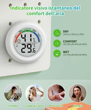 Carica l'immagine nel visualizzatore di Gallery, Termometro‑igrometro digitale interno, precisa temperatura &amp; umidità