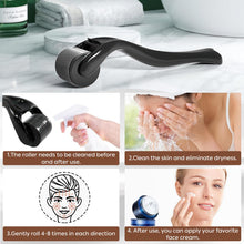 Carica l'immagine nel visualizzatore di Gallery, Dermaroller Capelli, Microneedling Derma Roller,Micro-Ago Roller 540-Aghi Rullo Derma per Crescita Dei Capelli,Trattamen