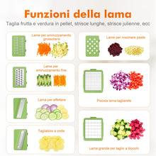 Carica l'immagine nel visualizzatore di Gallery, Ibergrif M524-7 Taglia Verdure, Mandolina 7 in 1 Multifunzione