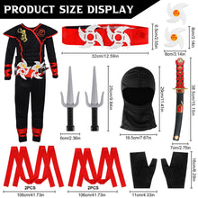 Carica l'immagine nel visualizzatore di Gallery, Costume Ninja Bambini con Accessori in Plastica e Schiuma, da Halloween a Carnevale e Festa (L)