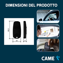 Carica l'immagine nel visualizzatore di Gallery, CAME Telecomando TOP-432EE bicanale nero multiutenza codice fisso con autoapprendimento, 433,92 MHz, batteria CR2032 inc