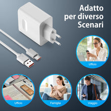 Carica l'immagine nel visualizzatore di Gallery, Caricabatterie 66W SuperCharge USB C 6A For HonorMagic