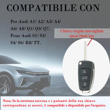 Carica l'immagine nel visualizzatore di Gallery, SUPALAND Guscio Chiave di Ricambio a 3 Tasti Per Telecomando Auto Con Lama Compatibile Con Audi A1 A2 A3 A4 A6 Q1 Q3 Q5 
