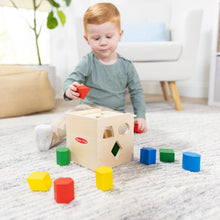 Carica l'immagine nel visualizzatore di Gallery, Melissa &amp; Doug Cubo Incastri con Forme Geometriche, legno, Giochi bambini 2 anni Montessori, Regalo Giocattoli 3 - 4 anni