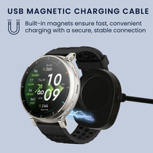 Carica l'immagine nel visualizzatore di Gallery, kwmobile Cavo Caricabatterie Compatibile con Amazfit Active3 Premium/T-Rex3 PRO/Active Max Cavo - Carica Batterie USB Sm