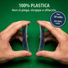 Carica l'immagine nel visualizzatore di Gallery, 2 giochi di carte da gioco professionali 100% plastica Texas Holdem Poker (1 x rosso/1 x blu) | 54 monete per gioco, inc