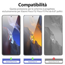 Carica l'immagine nel visualizzatore di Gallery, NEW'C Pellicola Vetro per Xiaomi POCO F5, F5 Pro, in Vetro Temperato