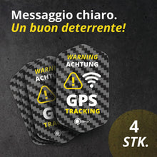 Carica l'immagine nel visualizzatore di Gallery, iSecur Set 4 Adesivi GPS Tracking 3 x 5 cm - hin833