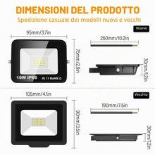 Carica l'immagine nel visualizzatore di Gallery, Willpower Faro LED Esterno 10W Faretti LED 6000K Bianco