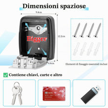 Carica l'immagine nel visualizzatore di Gallery, Cassetta Chiavi con Codice a 4 Cifre, Cassetta Portachiavi da Parete di Sicurezza, Grande Key Box da Esterno, Locker Chi