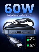 Carica l'immagine nel visualizzatore di Gallery, UGREEN Cavo USB C 60W Ricarica Rapida PD3.0 3A (1M)