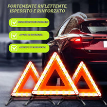Carica l'immagine nel visualizzatore di Gallery, Triangolo Auto Omologato Kit,Triangolo Emergenza Auto,Gilet Catarifrangente