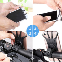 Carica l'immagine nel visualizzatore di Gallery, Kinizuxi Supporto Telefono Bicicletta 2Packs,Universale Supporto Telefono Motociclo,360°Rotabile Silicone Manubrio Suppo