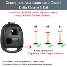 Carica l'immagine nel visualizzatore di Gallery, SUPALAND 2 Pezzi 2 Tasti Auto Guscio Chiave Telecomando Senza Lama Per Toyota Yaris Prado Corolla Celica RAV4 Avensis La