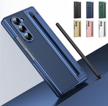 Carica l'immagine nel visualizzatore di Gallery, Custodia per Galaxy Z Fold 5 con penna stilo e slot per penna, cover protettiva con cerniera, protezione per lo schermo 