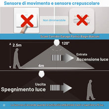 Carica l'immagine nel visualizzatore di Gallery, Lampadina con Sensore di Movimento E27 9W = 60W 900LM 6000K 2 Pezzi