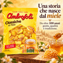 Carica l'immagine nel visualizzatore di Gallery, Ambrosoli Caramelle Classiche al Miele 135 g con 23% di Miele