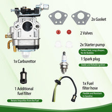 Carica l'immagine nel visualizzatore di Gallery, Kit Carburatore per Decespugliatore 52cc 49cc 43cc, Completo Ricambi Motore