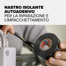 Carica l'immagine nel visualizzatore di Gallery, tesa Iso Tape - Nastro isolante Autoadesivo - 10 Nastri - Nero - 10 M