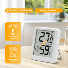 Carica l'immagine nel visualizzatore di Gallery, Termometro igrometro interno Mini LCD digitale termometro da camera con display Smiley per camera dei bambini, soggiorno