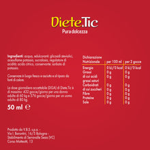 Carica l'immagine nel visualizzatore di Gallery, Diete.Tic, Stevia Dolcificante Liquido Zero Calorie, Pratica Confezione da 50 ml (1000 Gocce), Senza Glutine, Senza Cons