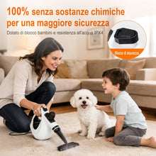 Carica l'immagine nel visualizzatore di Gallery, Ibergrif Pulitore a vapore portatile 1050W, 9 accessori