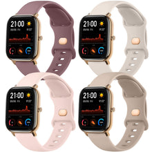 Carica l'immagine nel visualizzatore di Gallery, Tobfit 4 Pezzi Cinturino per Amazfit GTS 2 Mini/GTS 4 Mini/GTS 2/GTS, 20mm Cinturino in Silicone Morbido Cinturino per A