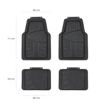 Carica l'immagine nel visualizzatore di Gallery, Amazon Basics 4 unità tappetini in gomma per auto, SUV, camion, per tutte le stagioni, nero