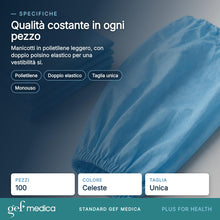 Carica l'immagine nel visualizzatore di Gallery, GEF Medica - 100 Manicotti Monouso per Braccio, Copribraccia di Alta Qualità, Protezione Avanzata, Laboratorio, Tatuaggi