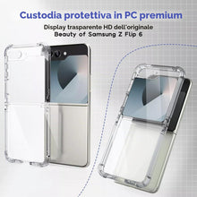 Carica l'immagine nel visualizzatore di Gallery, Cover per Z Flip 6,Silicone Slim Clear Custodia Samsung Galaxy Z Flip 6 5G,Soft Sottile Custodia Rigida PC Bumper Flexib