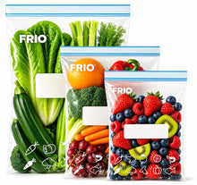Carica l'immagine nel visualizzatore di Gallery, FRIO 65 Sacchetti Ermetici per Alimenti Assortiti 2-4-6 L Doppia Zip