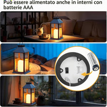 Carica l'immagine nel visualizzatore di Gallery, Lanterna Solare da Giardino, 2 Pezzi Nero
