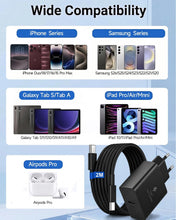 Carica l'immagine nel visualizzatore di Gallery, 45W Caricabatterie USB C con Cavo per Samsung S26/S25/S24/S23/S22/S21/S20 Ultra/Note 20/10, Caricatore Rapido USBC con C