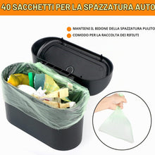 Carica l'immagine nel visualizzatore di Gallery, Einesin Pattumiera per Auto, Mini Cestino Portaoggetti per Auto con Coperchio e 40 Sacchetti Spazzatura, Piccolo Conteni