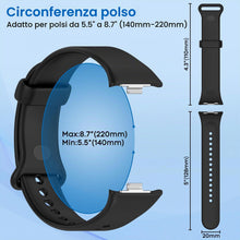 Carica l'immagine nel visualizzatore di Gallery, 3 Cinturini in Silicone Compatibili con Xiaomi Smart Band 10 Pro / 9 Pro / 8 Pro Bracciale Sportivo, Cinturino Traspiran