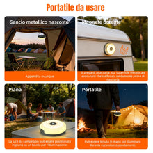 Carica l'immagine nel visualizzatore di Gallery, Luci Campeggio Retrattili 10 m, Telecomando, Ricarica USB-C/Solare