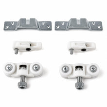 Carica l'immagine nel visualizzatore di Gallery, Kit Ricambio Scrigno Delta – 2 Carrelli, 2 Guide e 2 Staffe per Binario Alto di Porta Scorrevole a Scomparsa – Portata 8