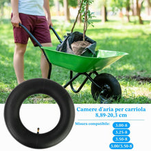 Carica l'immagine nel visualizzatore di Gallery, 2 Pezzi Camera d'aria con Carriola 3.50-8 per Ruote di Carriole, Camera d'Aria Multiuso per Carrelli a Mano, Veicoli Com
