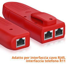 Carica l'immagine nel visualizzatore di Gallery, Proster Tester Cavo RJ45 RJ11 con Cuffie Tracciatore Tester Cavi Rete LAN Cavo RJ Portatile Localizzatore Cavo Cellulare