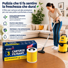 Carica l'immagine nel visualizzatore di Gallery, 3x Cartuccia Filtro Aspirapolvere compatibile per Kärcher WD3 Premium WD2 WD3 WD3 MV3 WD3P Il kit di estensione sostitui