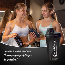 Carica l'immagine nel visualizzatore di Gallery, IronMaxx Eiweiß Shaker - 700 ml - Schwarz | Shaker Proteico con Tappo a Vite | Antigoccia | BPA/DEHP Free | Lavabile | S