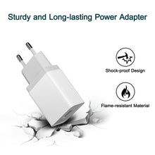 Carica l'immagine nel visualizzatore di Gallery, Caricatore USB 12W 2,4A/5V Confezione da 4 Caricabatterie anche per 1A/2,1A