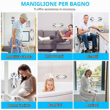 Carica l'immagine nel visualizzatore di Gallery, ACWOO Maniglie Ventosa da Bagno, 2 Pezzi Antiscivolo Maniglia Doccia Anziani, Portatili Maniglia Ventosa, Rimovibile Man